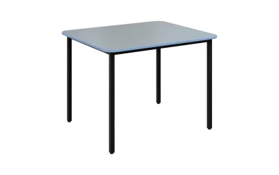 JSBR 90N Jídelní stůl 900 x 900 mm, deska šedá s hranou blankyt / podnož černá